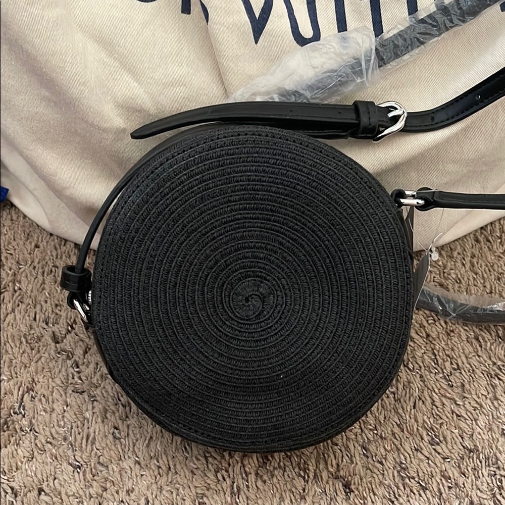 Black Round Crossbody Bag